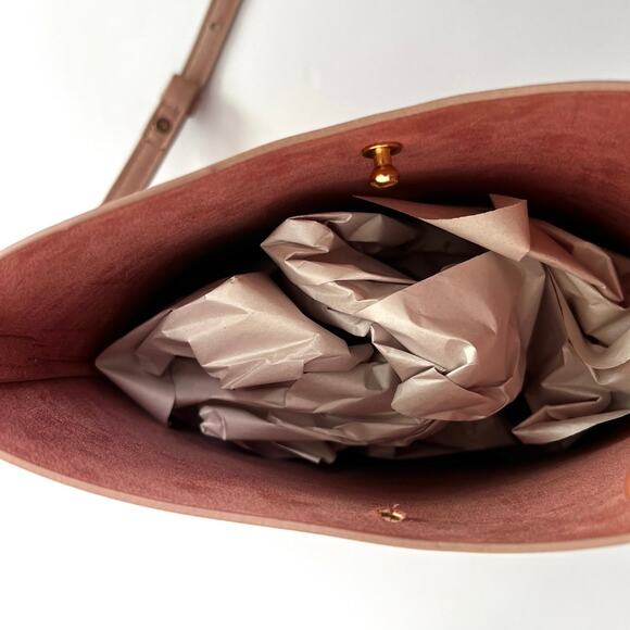 Anthropologie SAMARA Taupe Leather Crossbody Bag - Picture 6 of 8